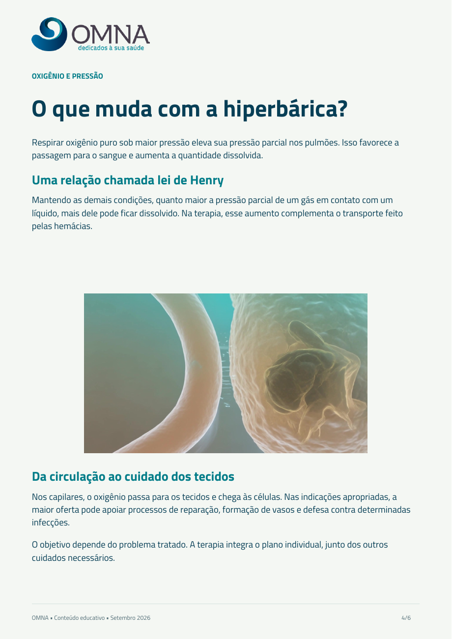 Página 4 de 6 do guia ilustrado de terapia hiperbárica